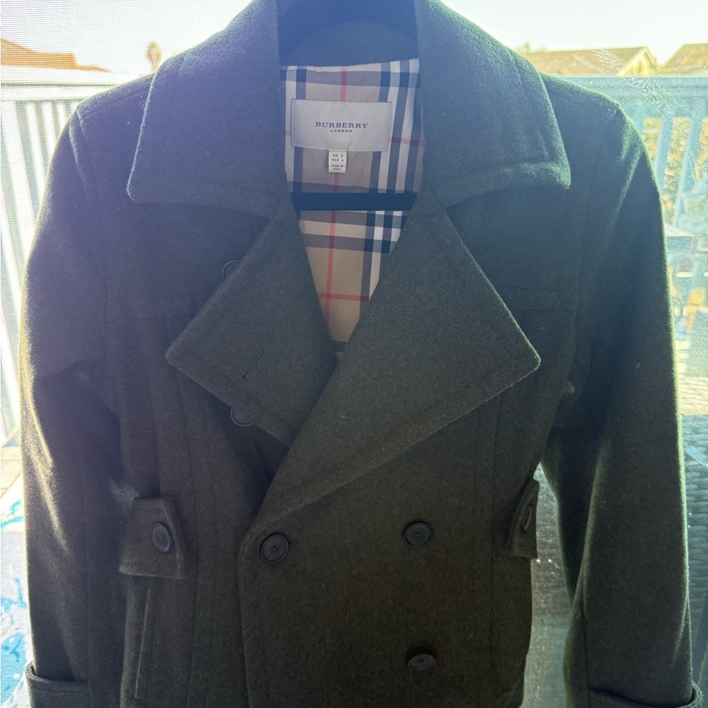 Burberry Women's Dark Green Peacoat